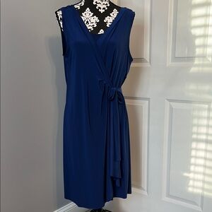 Elegant Blue Wrap Dress